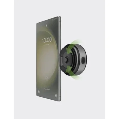 ENERGEA AIRLOCK, VACUUM PHONE MOUNT WITH 15W WIRELESS CHARGING - GUNMETAL